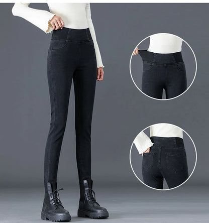 Oversize 26-38 Black Skinny Pencil Jeans Women High Waist Slim Denim Pants Stretch Leggings Vaqueros Casual Pantalones Jean 2024