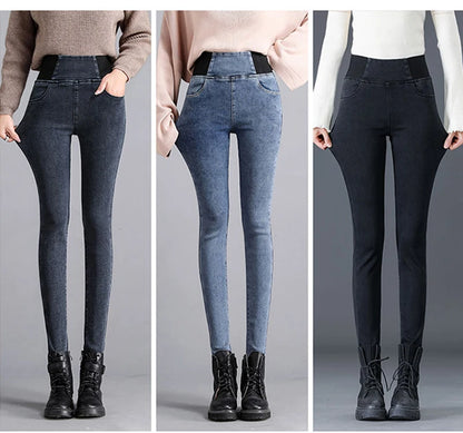 Oversize 26-38 Black Skinny Pencil Jeans Women High Waist Slim Denim Pants Stretch Leggings Vaqueros Casual Pantalones Jean 2024