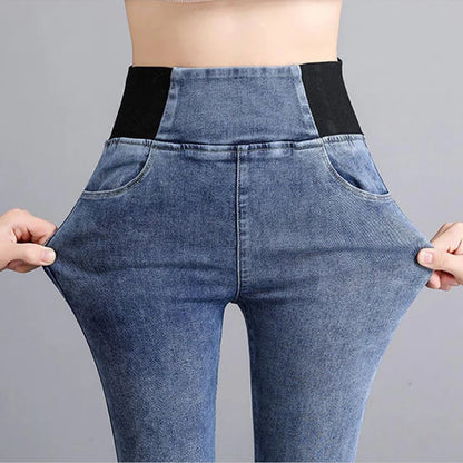 Oversize 26-38 Black Skinny Pencil Jeans Women High Waist Slim Denim Pants Stretch Leggings Vaqueros Casual Pantalones Jean 2024